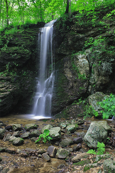Blackledge Falls, Connecticut in moderate water flow