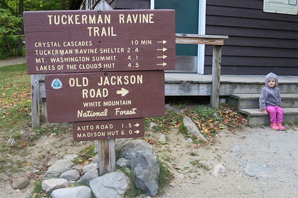 the start of the Tuckerman Ravine Trail, AMC Pinkham Notch Center, New Hampshire