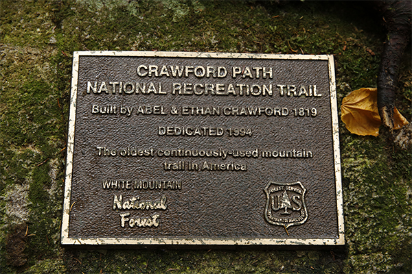 Crawford Path sign, New Hampshire