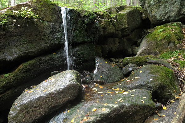 Evans Fall in extremely low water, New Hampshire