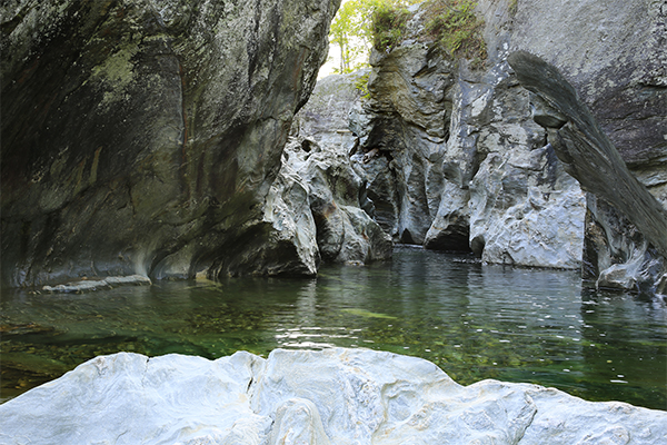 one of the pools at Huntington Gorge, Vermont